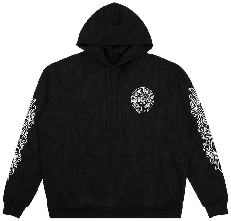 Chrome Hearts Cemetry Cross Hoodie Black