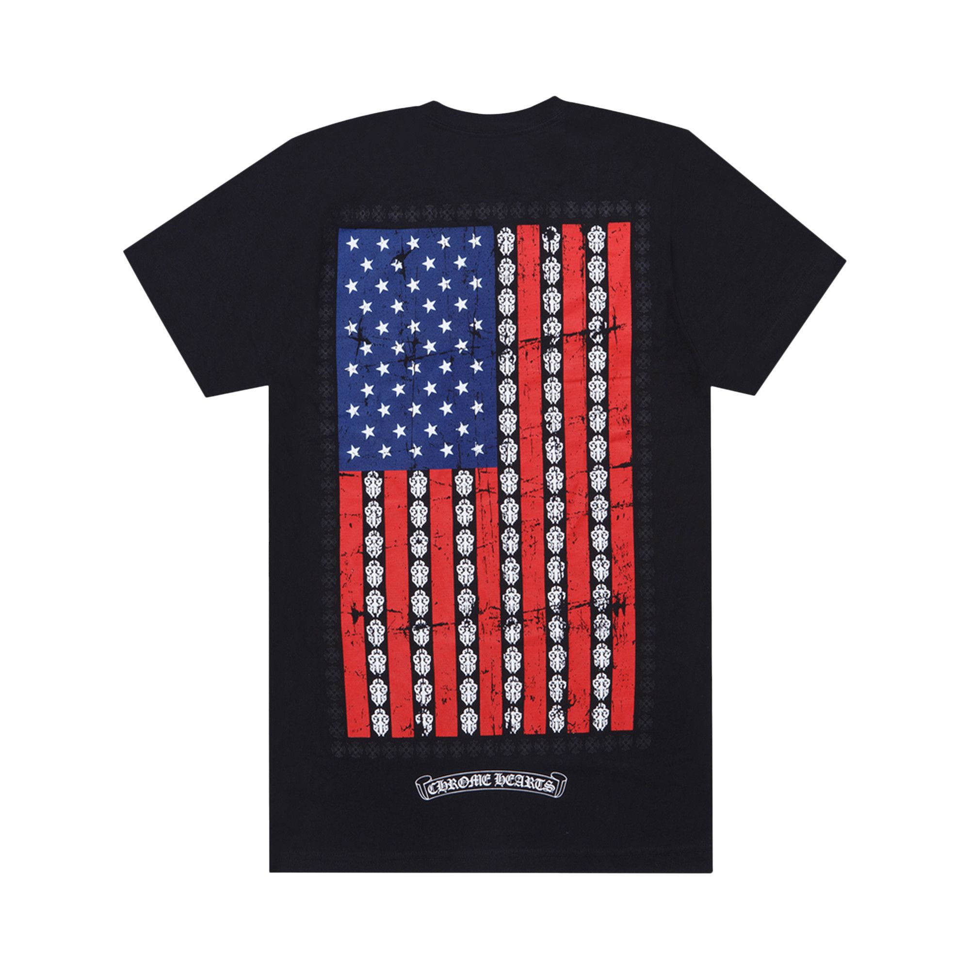 Buy Chrome Hearts USA Flag Tee 'Black' - 1383 1SS230103UFT BLAC | GOAT
