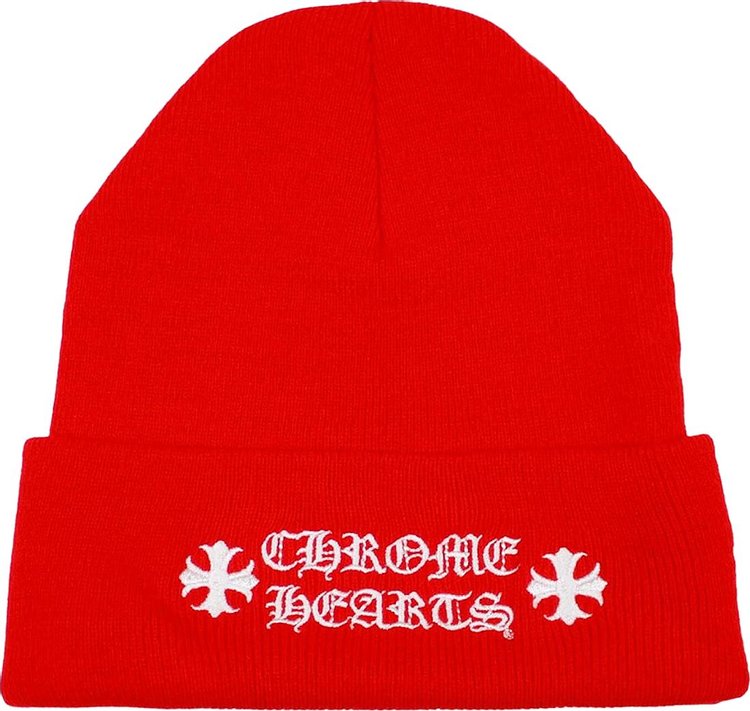 Chrome Hearts Logo Beanie Red