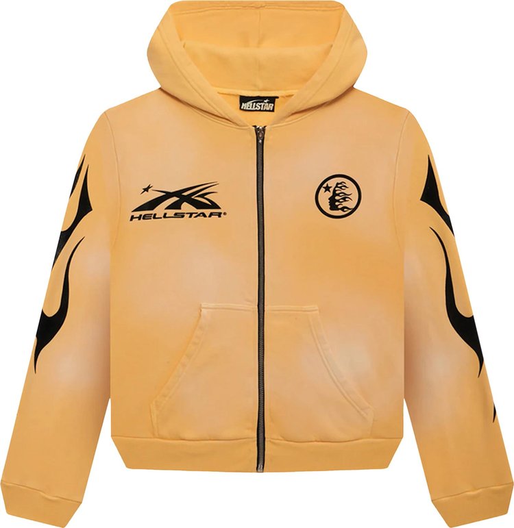 Hellstar Sports Zip Up Sweatshirt Yellow