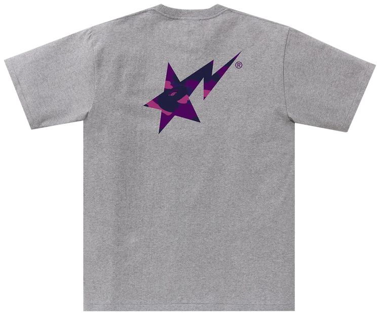 BAPE Color Camo Bape Sta Logo Tee Grey