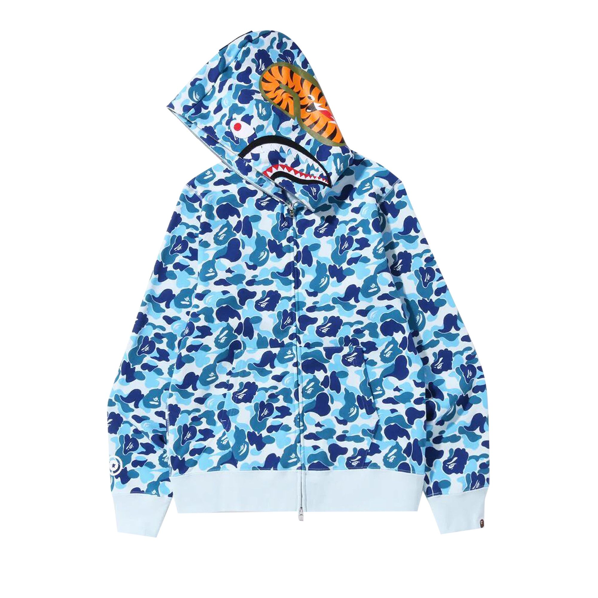 Buy BAPE ABC Camo Shark Full Zip Hoodie Blue 1K20 115 008 BLUE GOAT CA
