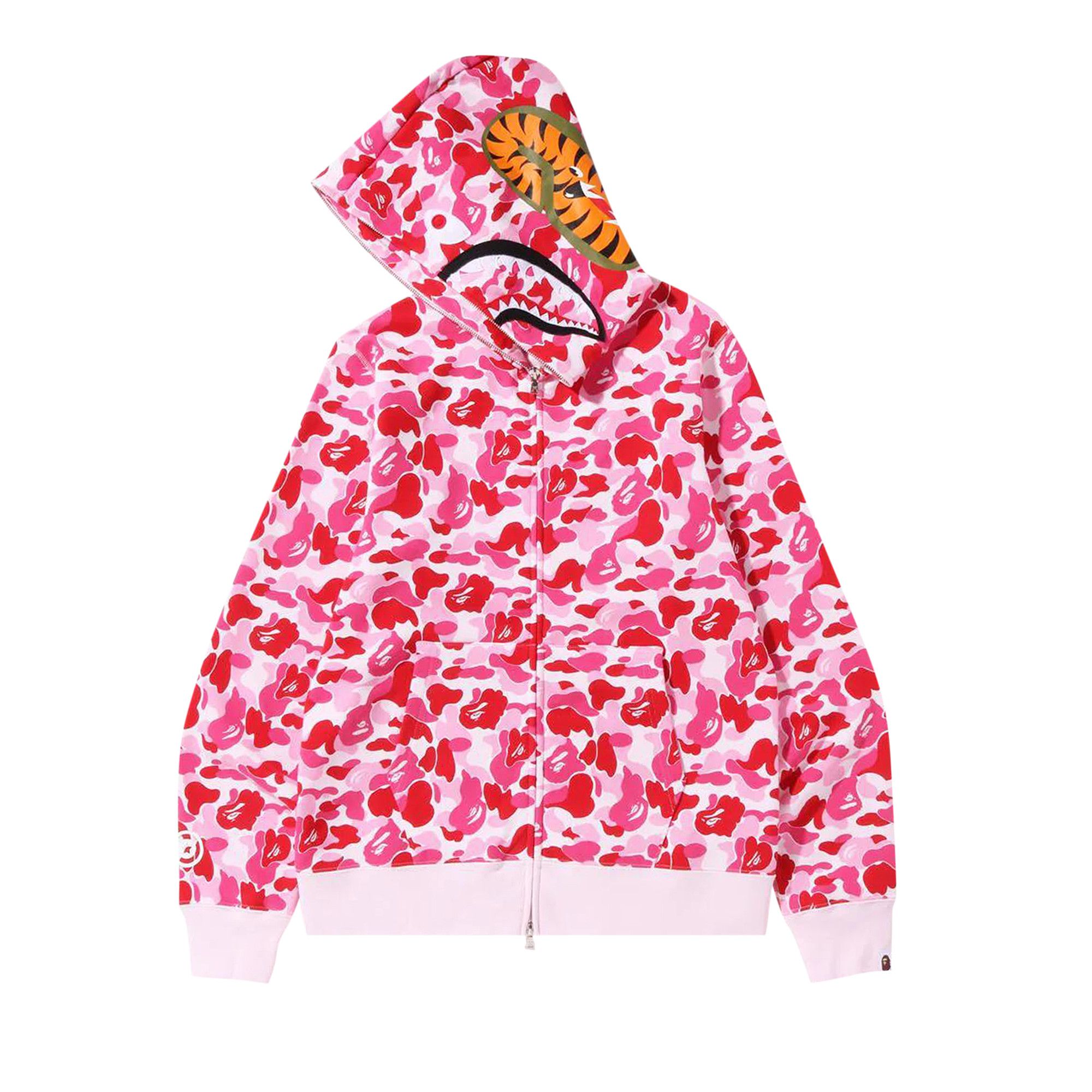 Buy BAPE ABC Camo Shark Full Zip Hoodie 'Pink' - 1K20 115