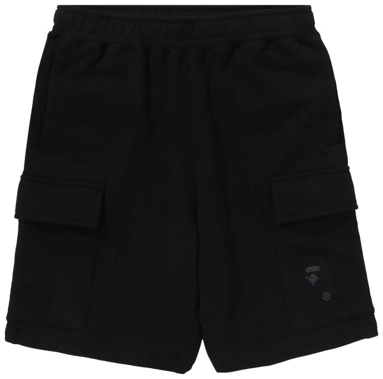 BAPE Ape Head Cargo Sweat Shorts Black
