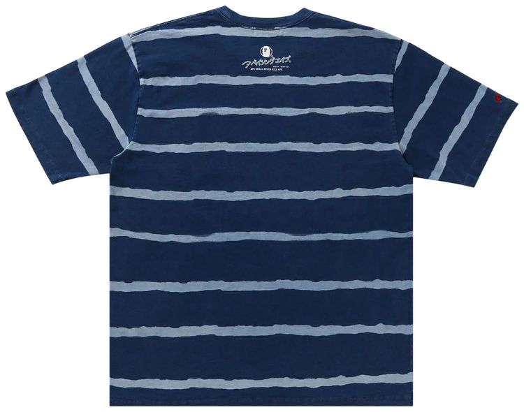 BAPE Discharge Print Relaxed Fit Tee Light Indigo