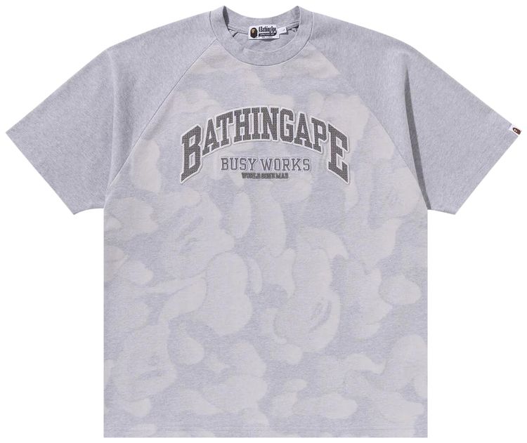 BAPE Bathing Ape Raglan Sleeve Relaxed Fit Tee Grey