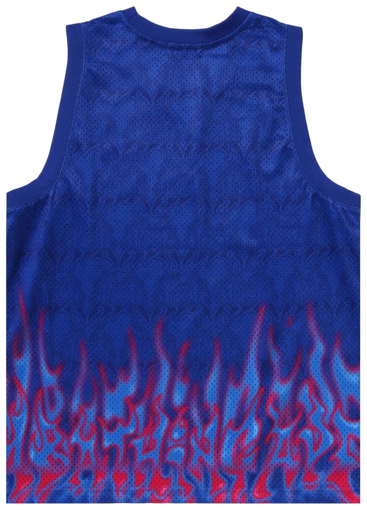 BAPE Flame Mesh Vest Blue