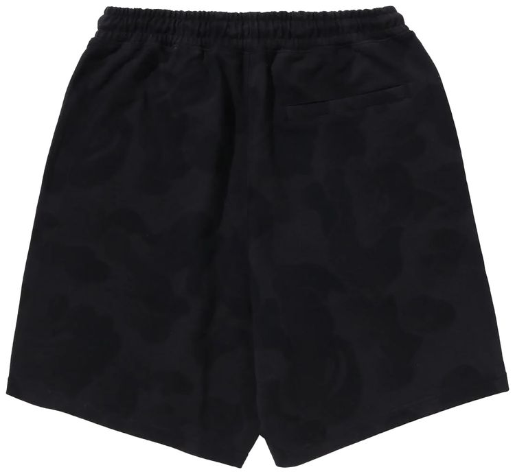 BAPE Ink Camo Ape Head Patch Sweat Shorts Black