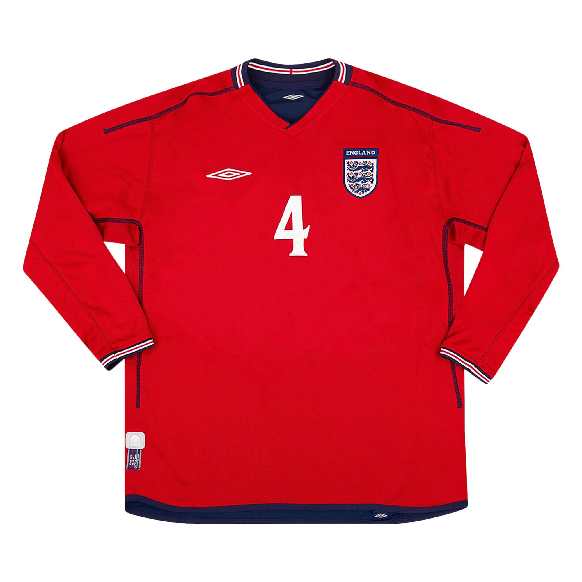 Buy Vintage Umbro England Long-Sleeve Away Jersey Gerrard #4 'Red