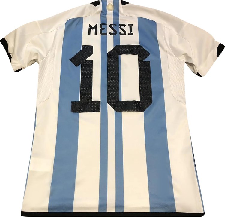 adidas Argentina World Cup Final Home Jersey 10 Messi WhiteBlue