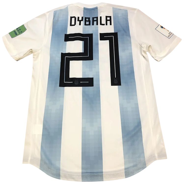 adidas Argentine World Cup Player Issue Jersey 21 Dybala WhiteBlueBlack