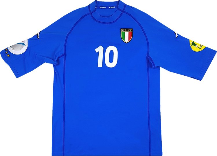 Vintage Kappa Italy UEFA Euro Player Issue Home Jersey 10 Del Piero Blue