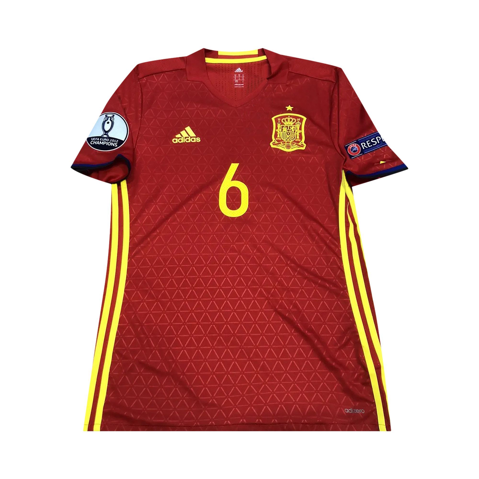 Buy adidas Spain UEFA Euro Player Issue Home Jersey #6