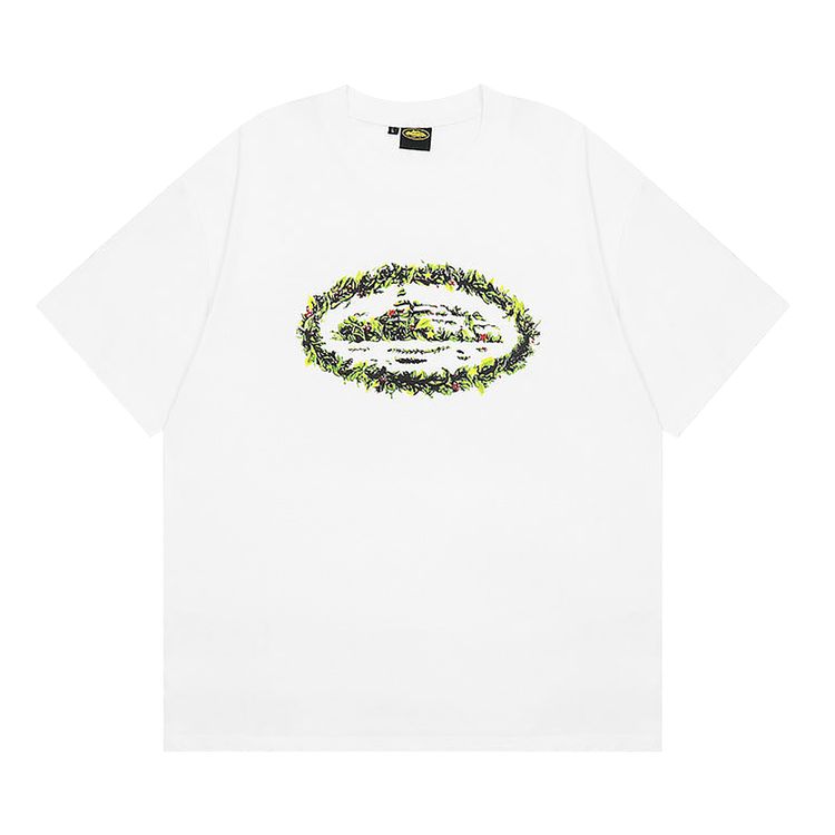 Corteiz Grass Round Tee White