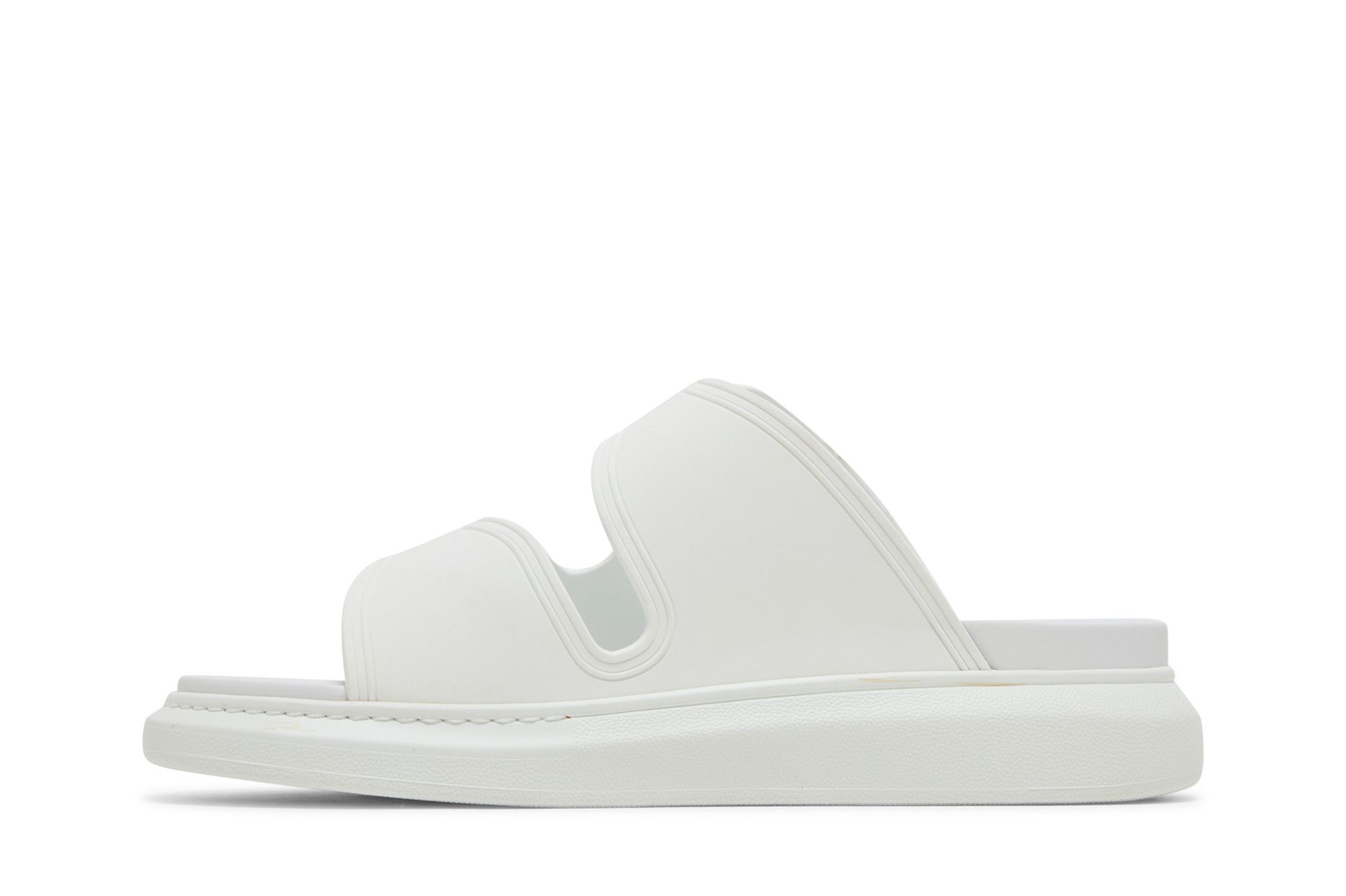 Buy Alexander McQueen Hybrid Double Buckle Sandal 'New Ivory