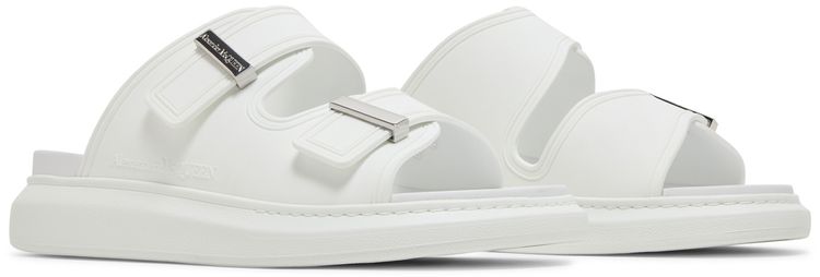 Alexander McQueen Hybrid Double Buckle Sandal New Ivory