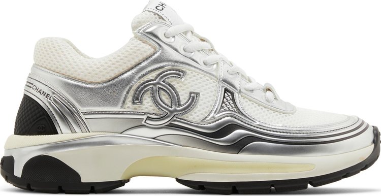 Chanel Wmns CC Logo Sneaker White Silver