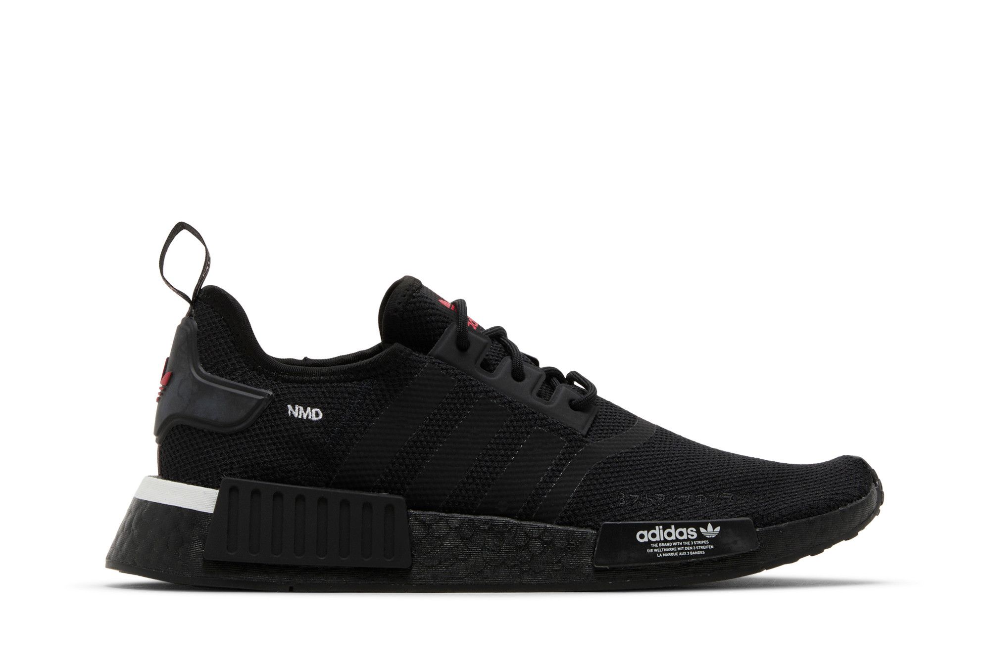 NMD R1 Black therian Scarlet