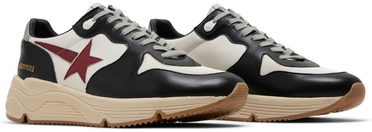 Golden Goose Running Sole Black White Red