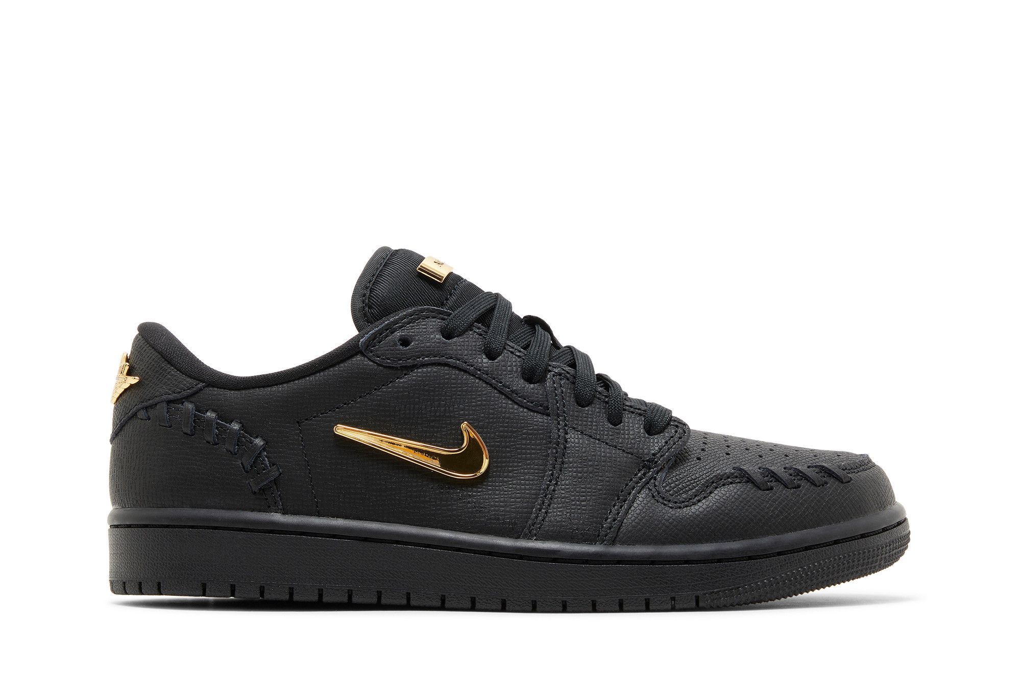 Black gold jordan 1 low top