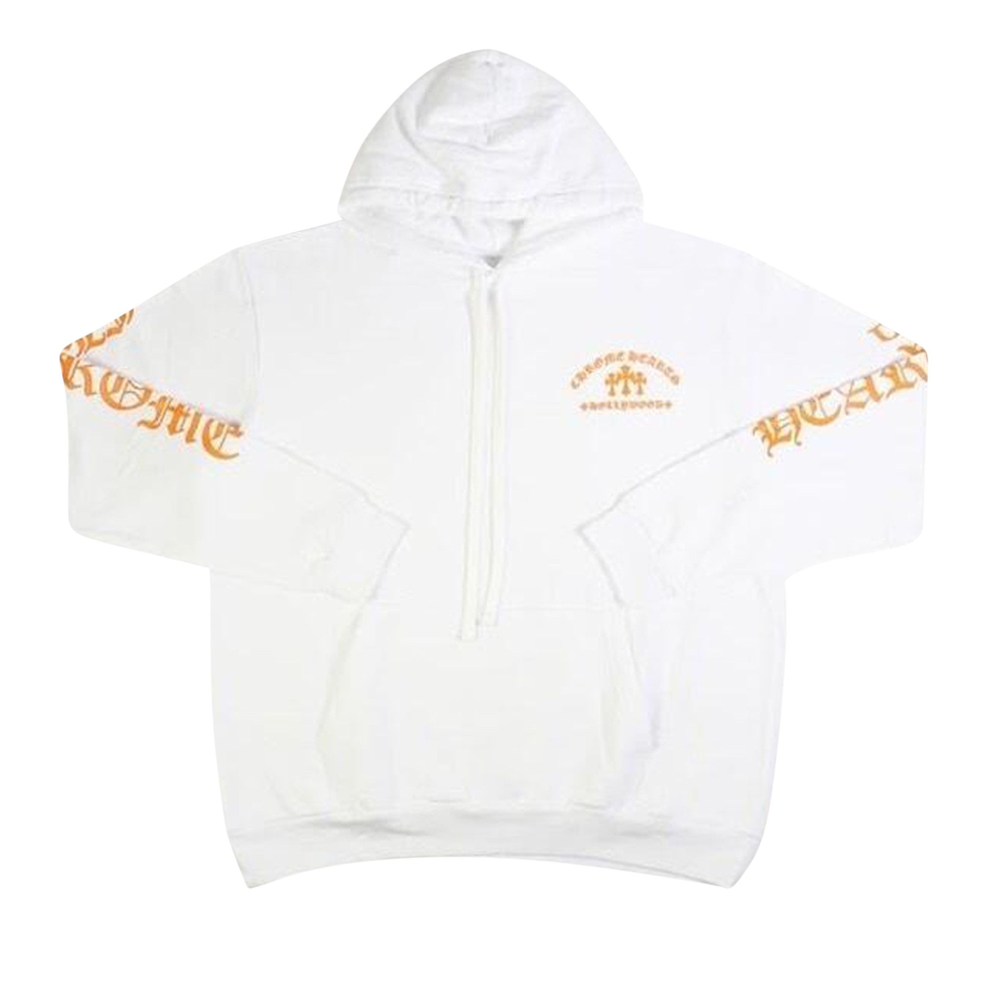 Buy Chrome Hearts Tripple Cross Hoodie 'White/Orange' - 1383
