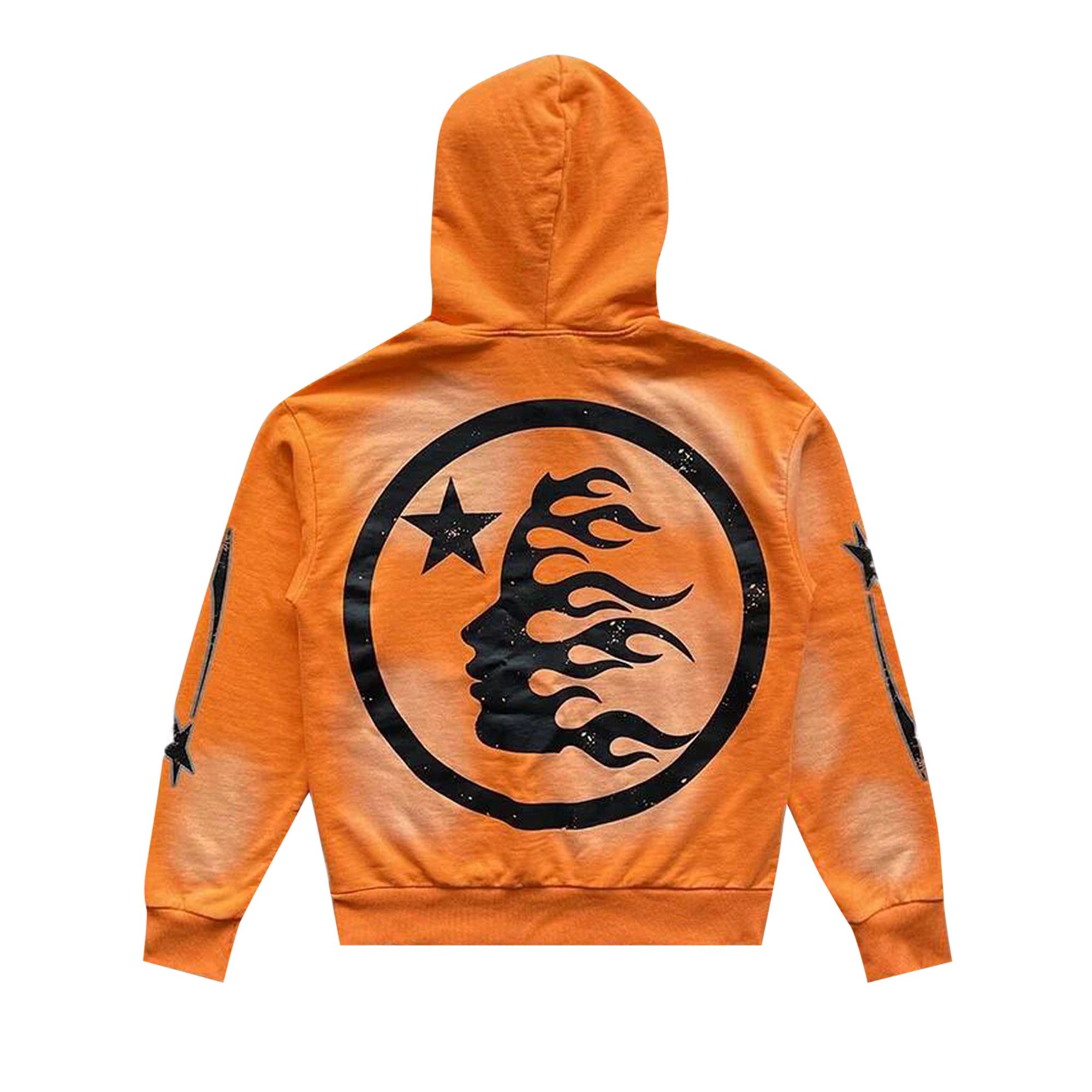 HELLSTAR hoodie Orange Mサイズ Hellstar Shine Orange Zip Up Hoodie Size Medium | eBay