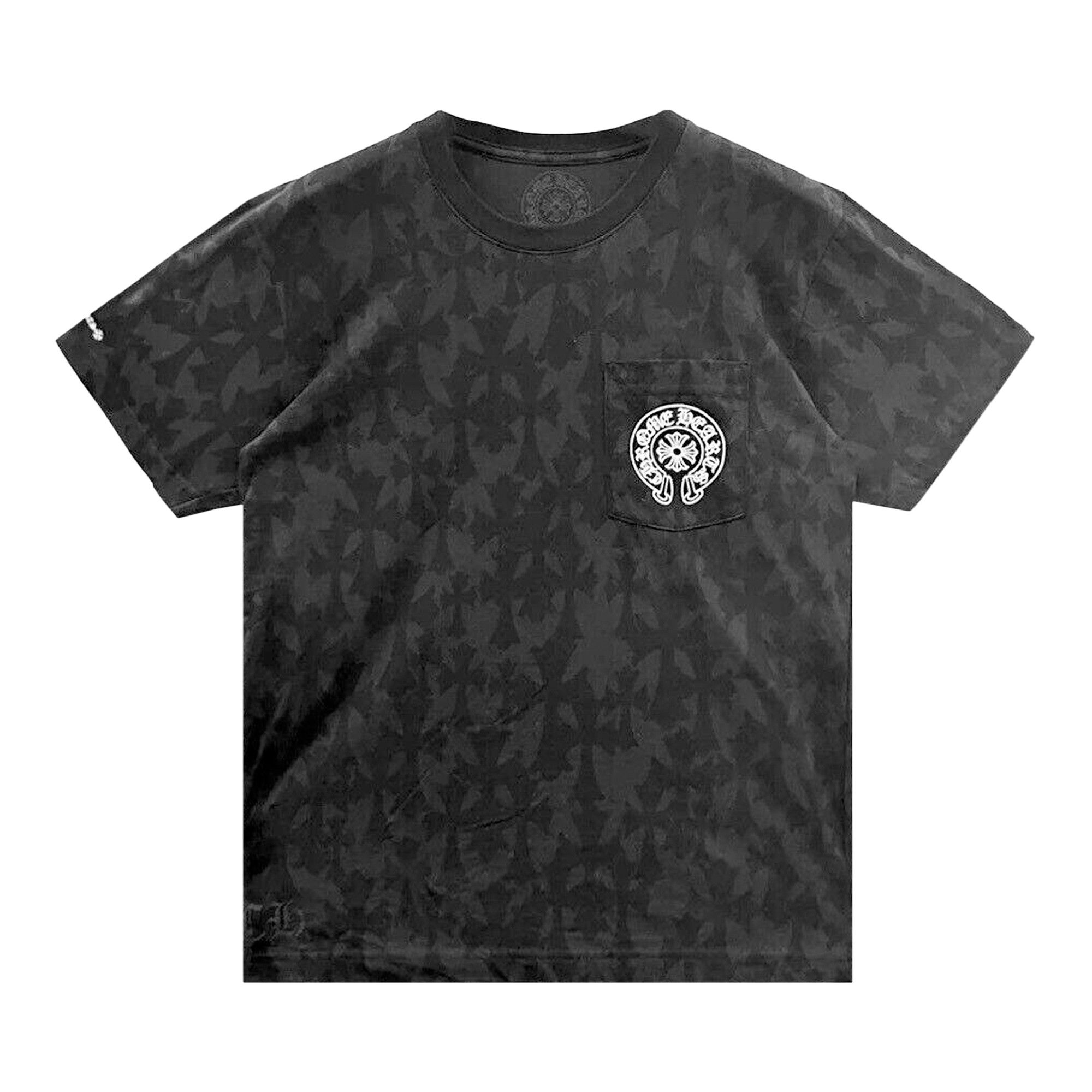 Buy Chrome Hearts Cross Logo Monogram Scroll Logo Tee 'Black