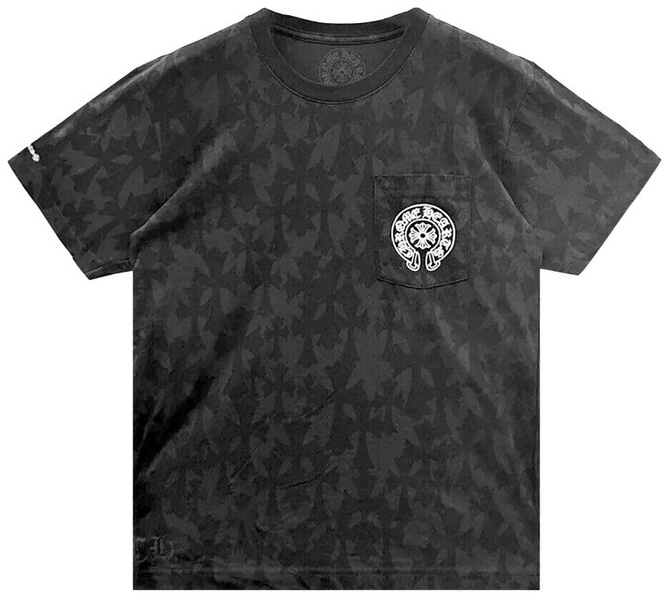 Chrome Hearts Cross Logo Monogram Scroll Logo Tee Black