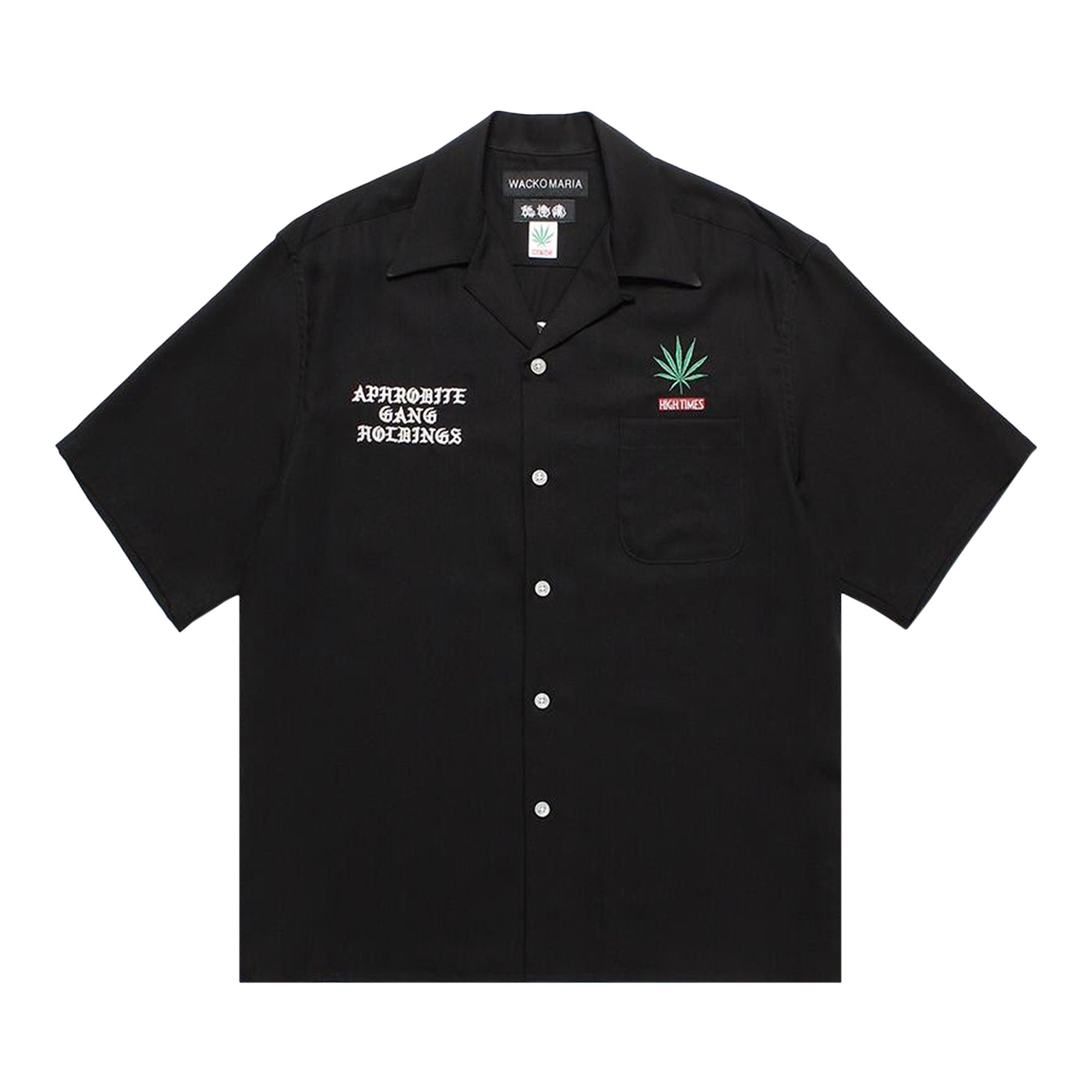Buy Wacko Maria x HIGH TIMES 50s Short-Sleeve Shirt 'Black' - NMD HIGHTIMES  WM OC01 BLAC | GOAT MX