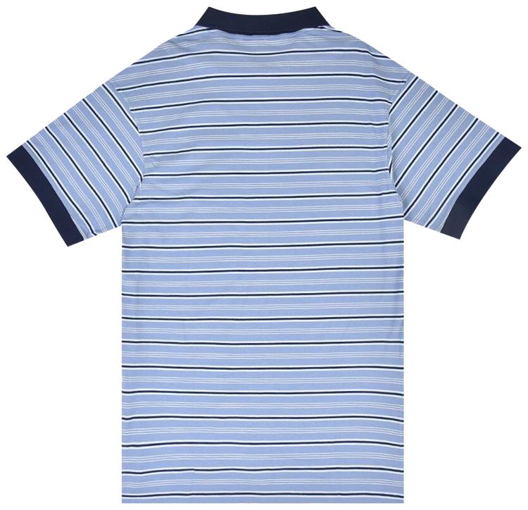 Martine Rose Knitted Stretched Polo Blue Stripe