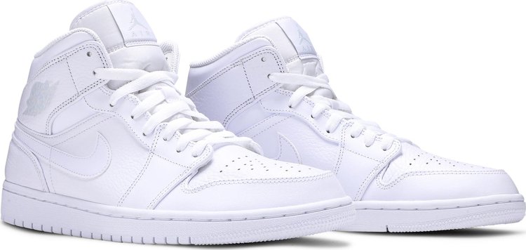 Air Jordan 1 Mid Triple White 2018