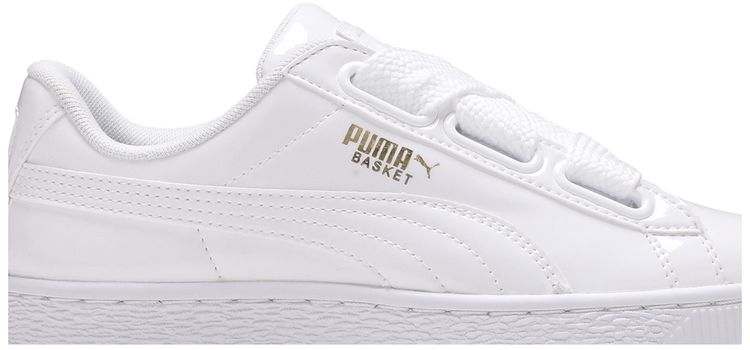 Puma Wmns Basket Heart Patent White