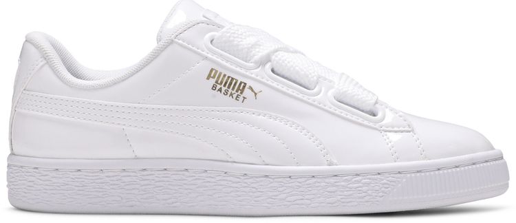 Puma Wmns Basket Heart Patent White