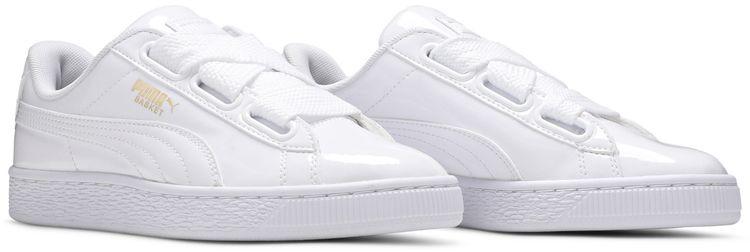 Puma Wmns Basket Heart Patent White