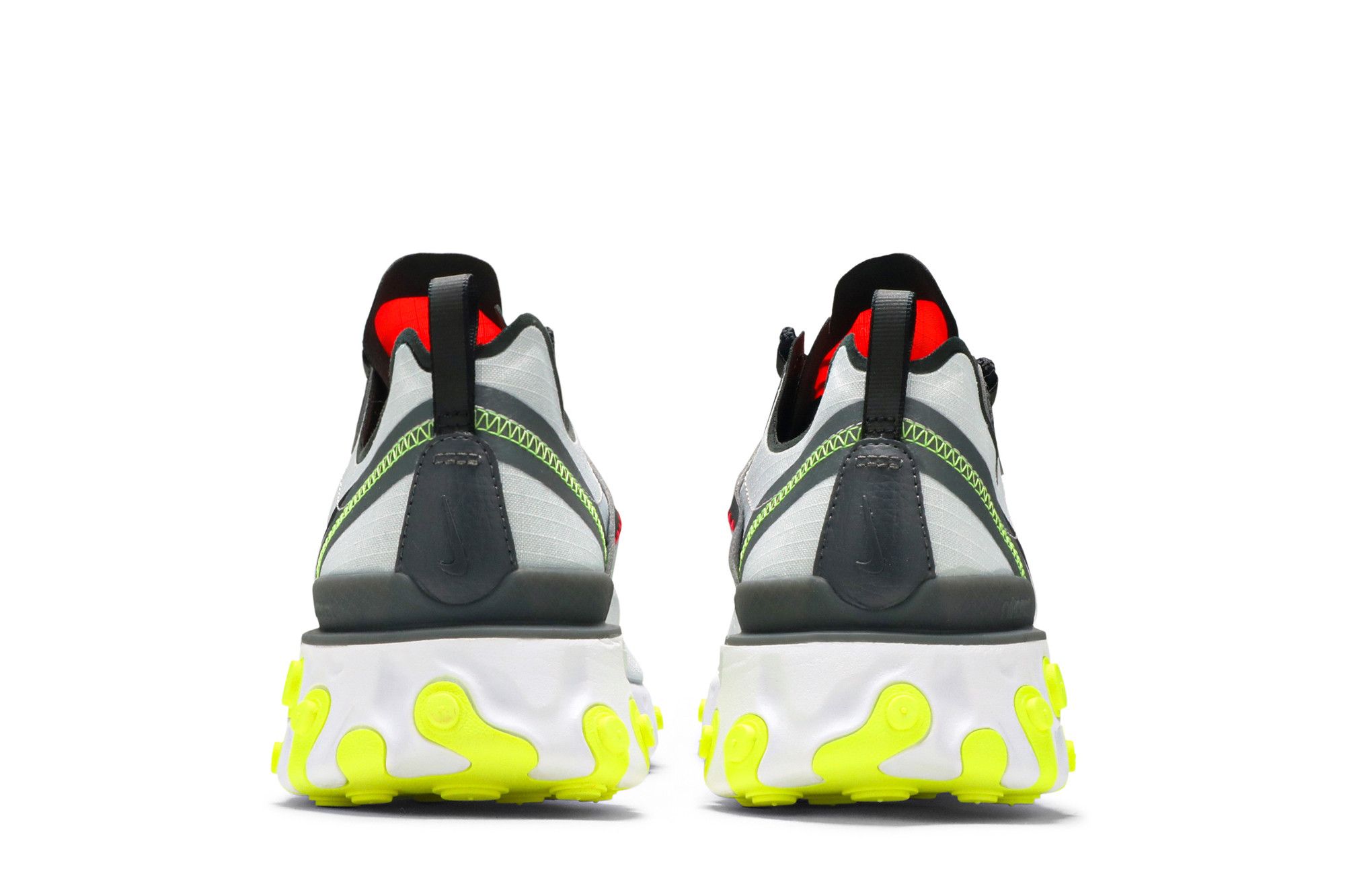 react element 55 trainers dark grey black crimson