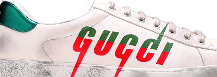 Gucci Ace Gucci Blade   Distressed White