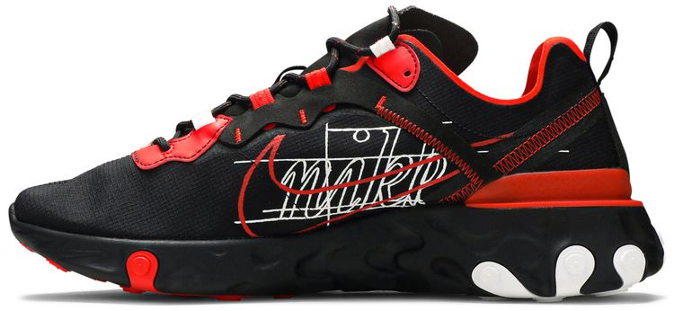 Nike React Element 55 Script Swoosh