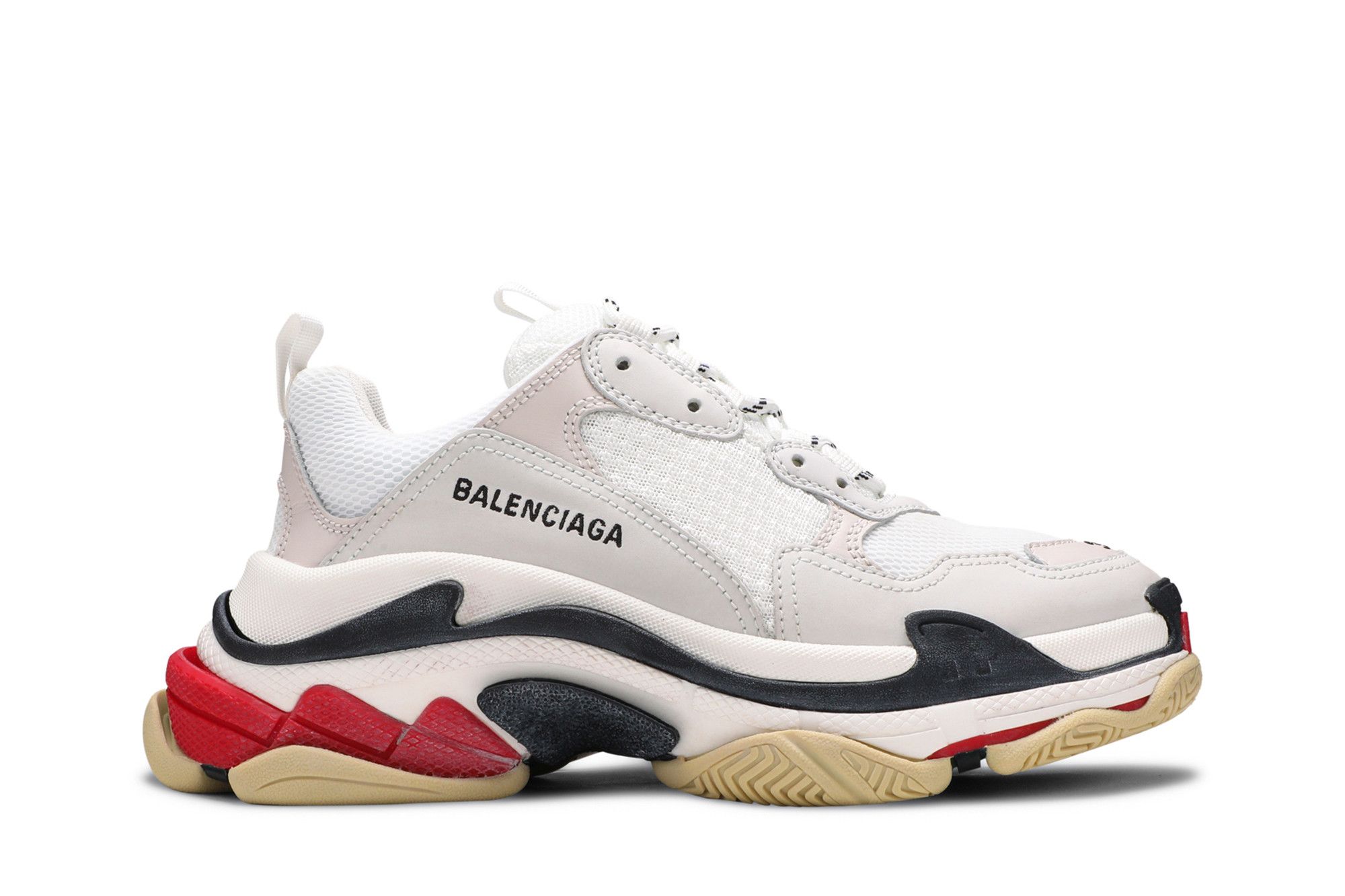 Size 6.0 Balenciaga Wmns Triple S Sneaker White Black Red 2019