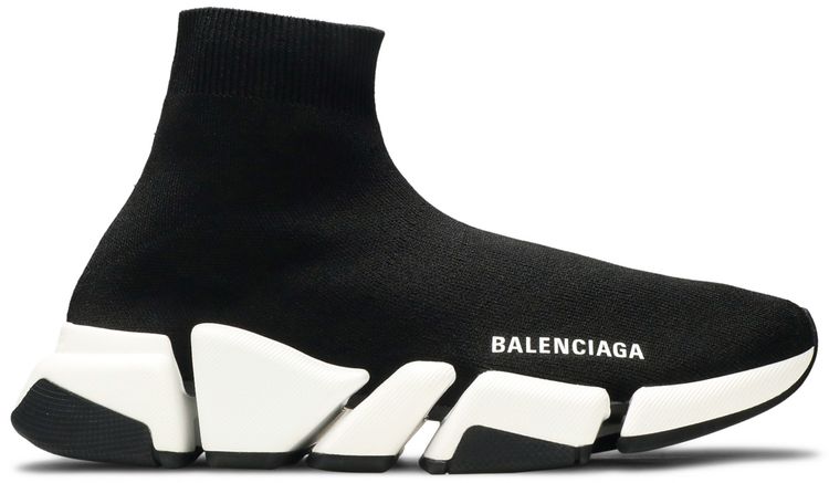 Balenciaga Wmns Speed 2 Trainer Knit Black White