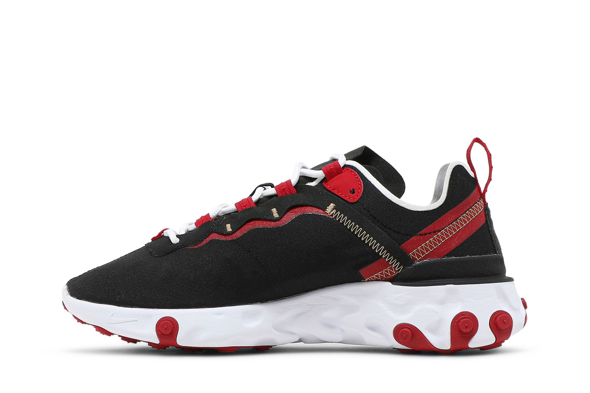 Buy Wmns React Element 55 Black Gym Red BQ2728 009 GOAT
