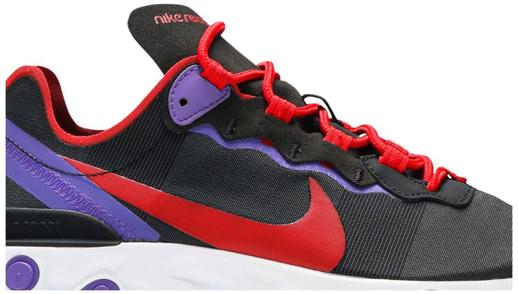 Nike Wmns React Element 55 Black Red Purple