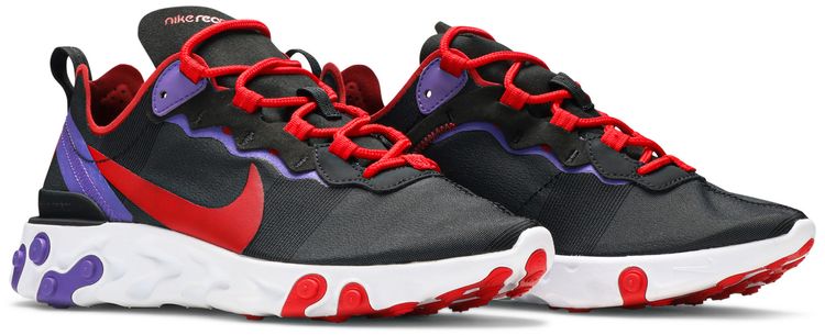 Nike Wmns React Element 55 Black Red Purple