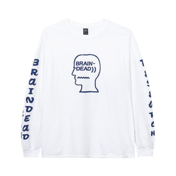 Brain Dead Vehicle Long Sleeve T Shirt White