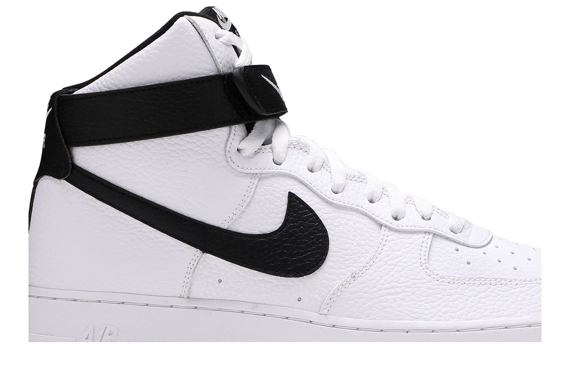 Nike air force white with black tick shop