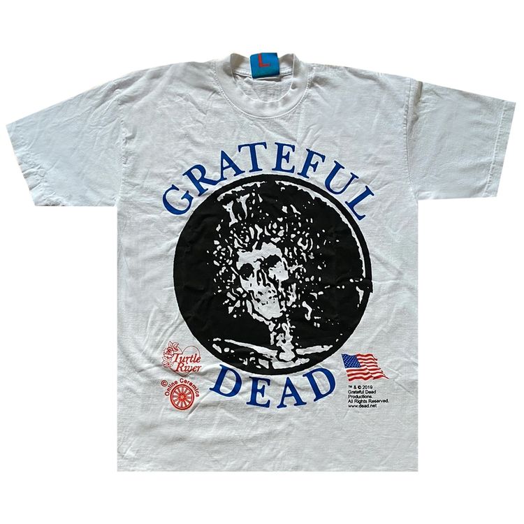 Online Ceramics Grateful Dead Skull Tee White