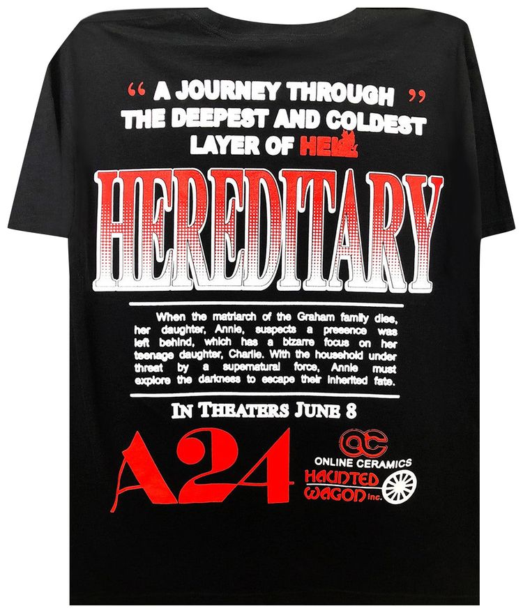 Online Ceramics x A24 Burned Mind Hereditary Tee Black