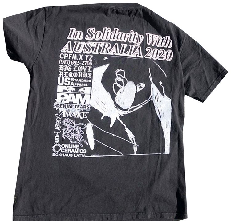 Online Ceramics In Solidarity With Australia Tee Black