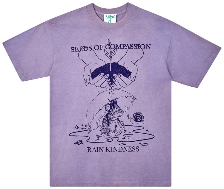 Online Ceramics Raining Kindness Tee Purple