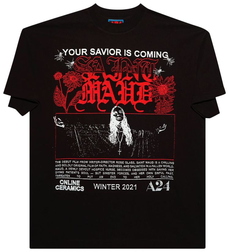 Online Ceramics x A24 Saint Maud Tee Black