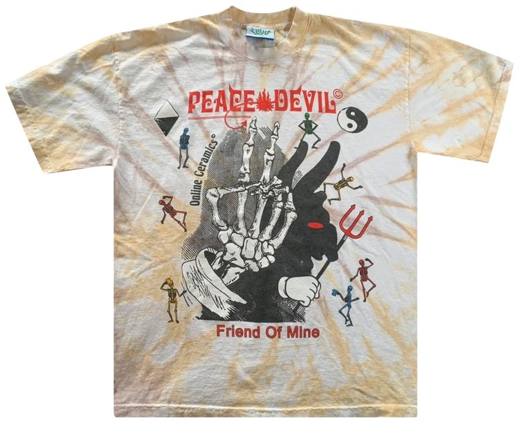 Online Ceramics Peace Devil Tee Tie Dye
